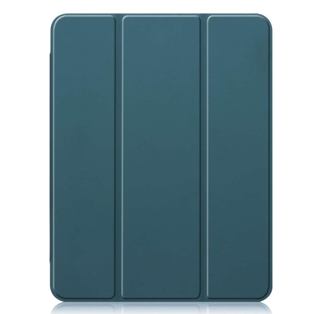 For iPad Pro 12.9 inch (2020) Three-folding Horizontal Flip PU Leather + Clear TP ... (Deep Green)