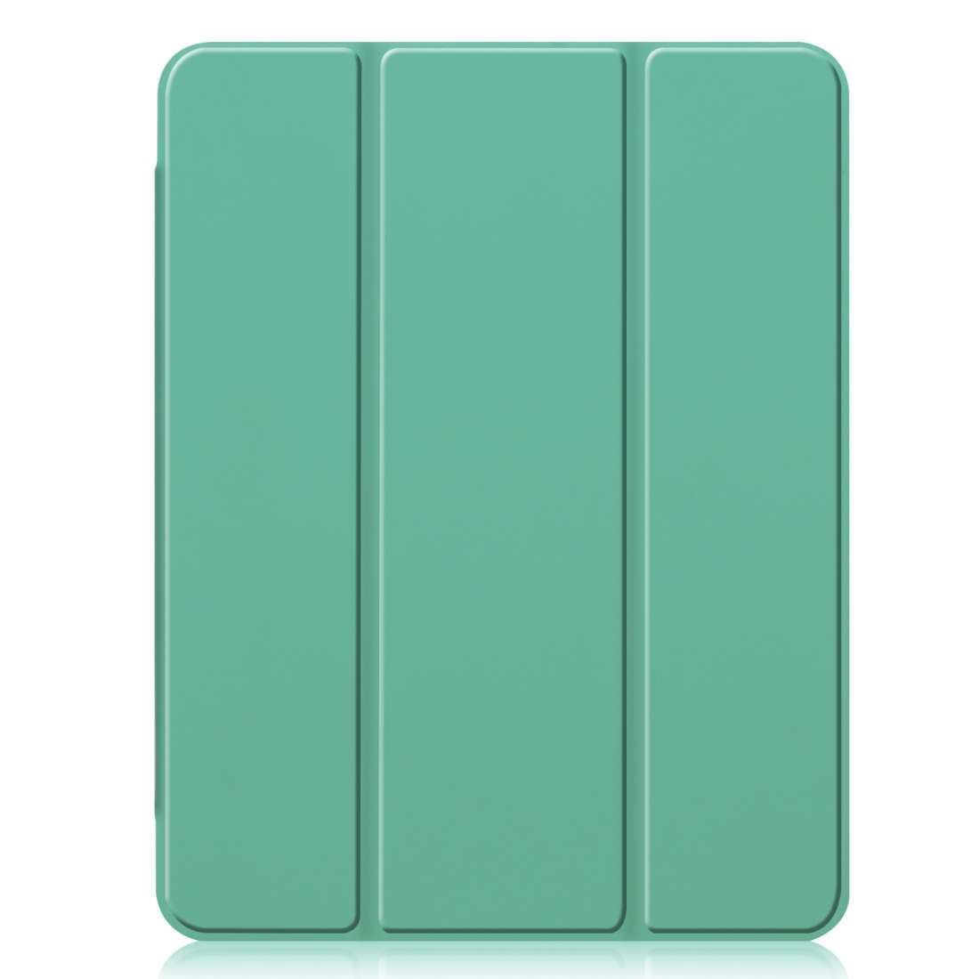 For iPad Pro 12.9 inch (2020) Three-folding Horizontal Flip PU Leather + Clear TPU Bac ... (Green)