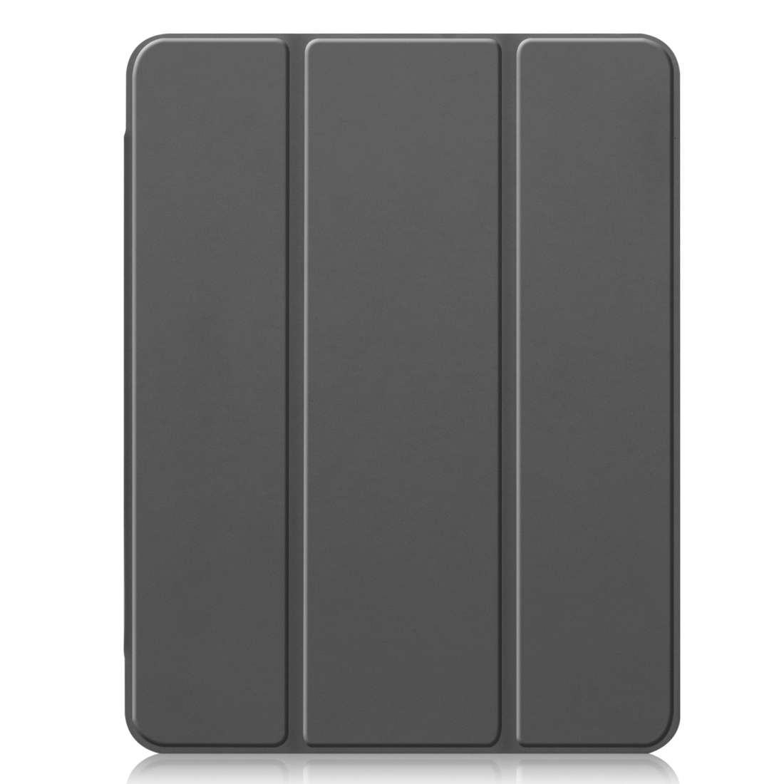 For iPad Pro 12.9 inch (2020) Three-folding Horizontal Flip PU Leather + Clear TPU Back ... (Grey)