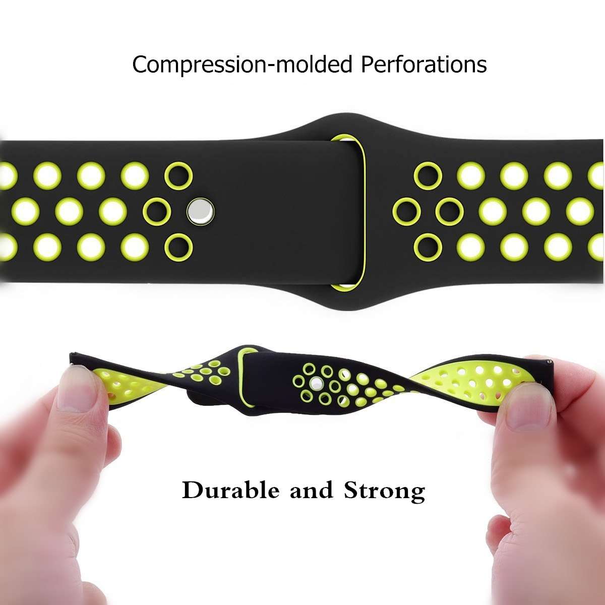 For Google Pixel Watch 4 / 3 / 2 / 1 41mm Two-color Reverse Buckle Silicone Watc ... (Black Green)