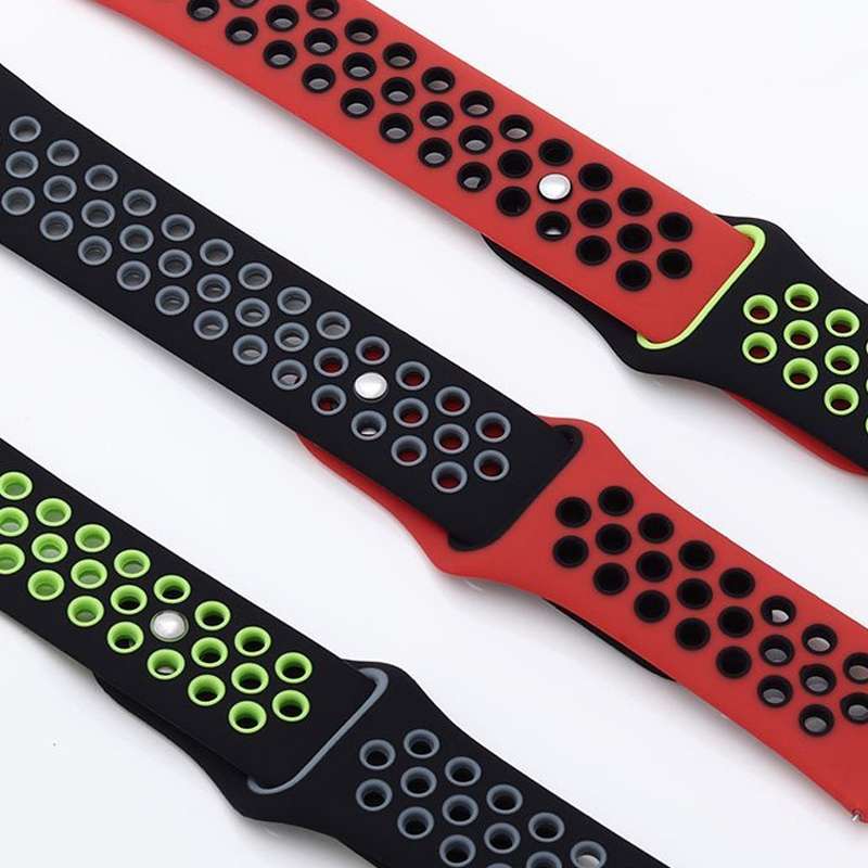 For Google Pixel Watch 4 / 3 / 2 / 1 41mm Two-color Reverse Buckle Silicone Watc ... (Black Green)