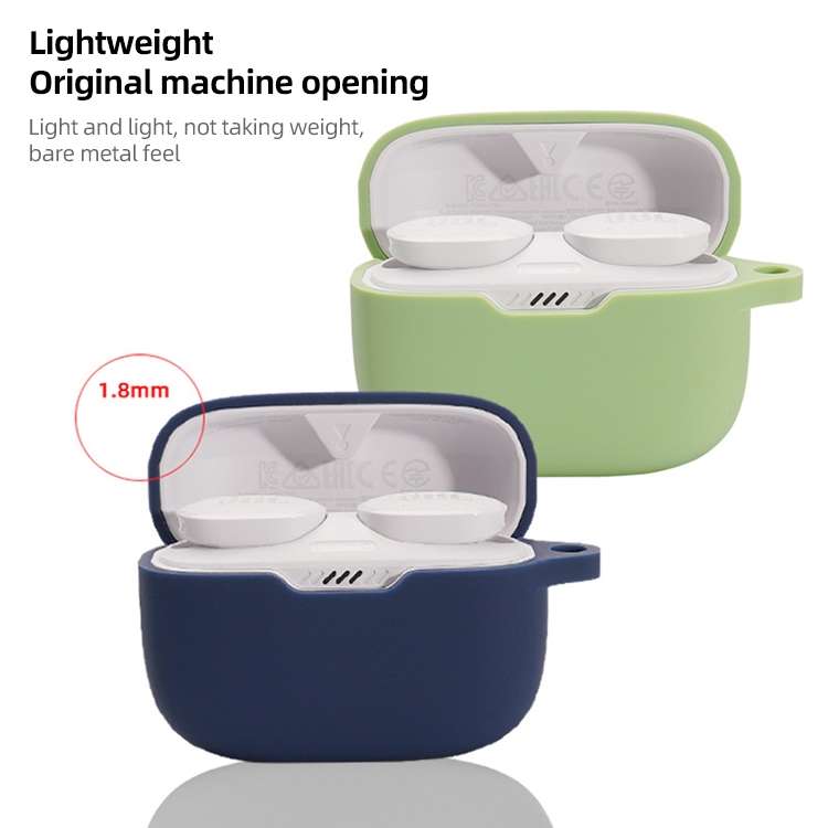 For JBL T230NC TWS Wireless Earphone Silicone Protective Case(Black)