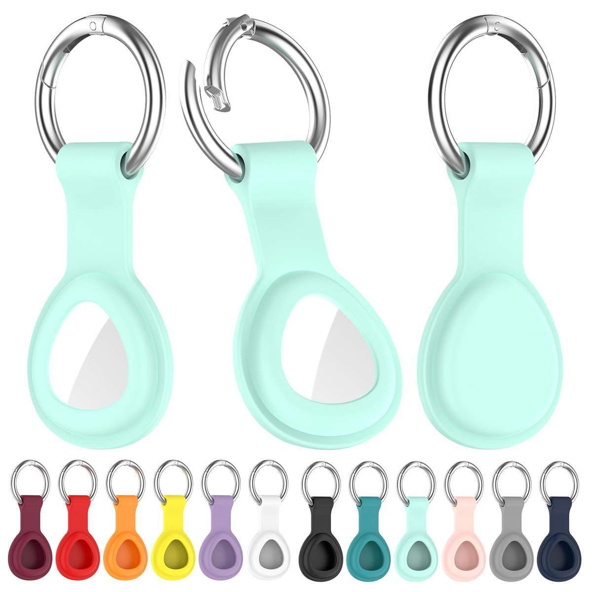 For AirTag 2nd Gen / AirTag 1st Gen Shockproof Anti-scratch Silicone Protective Case(Teal)
