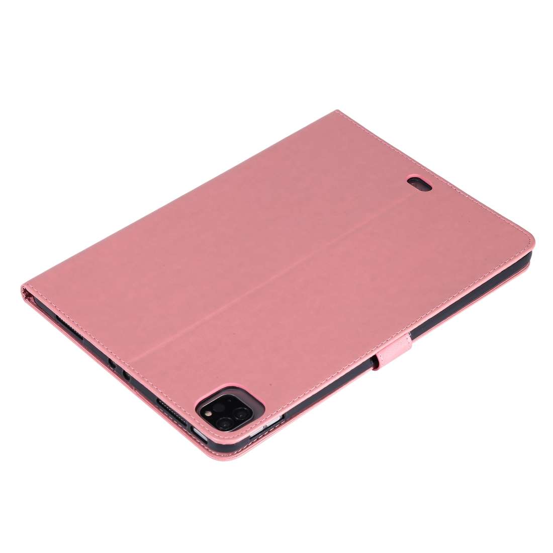 For iPad Pro 11 (2020) Pressed Printing Woman and Cat Pattern Horizontal Flip Leather T ... (Pink)