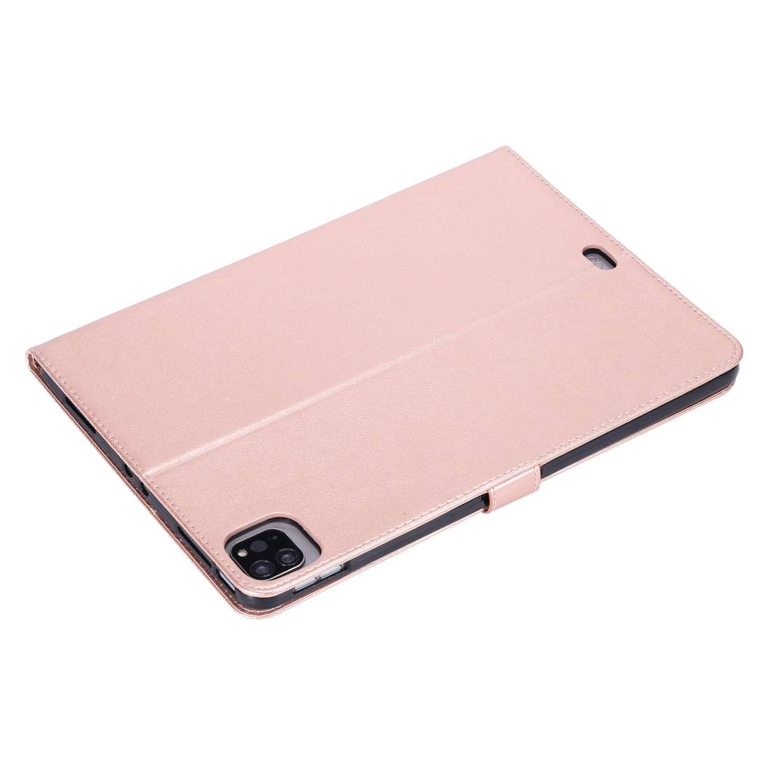 For iPad Pro 11 (2020) Pressed Printing Woman and Cat Pattern Horizontal Flip Leat ... (Rose Gold)