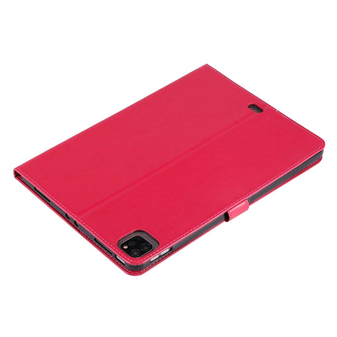 For iPad Pro 11 (2020) Pressed Printing Woman and Cat Pattern Horizontal Flip Leather Ta ... (Red)