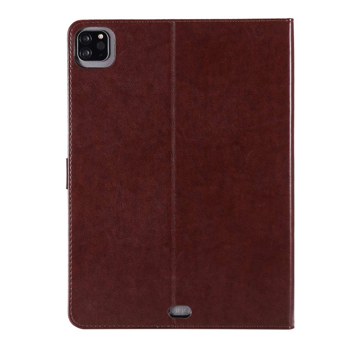 For iPad Pro 11 (2020) Pressed Printing Woman and Cat Pattern Horizontal Flip Leather ... (Coffee)