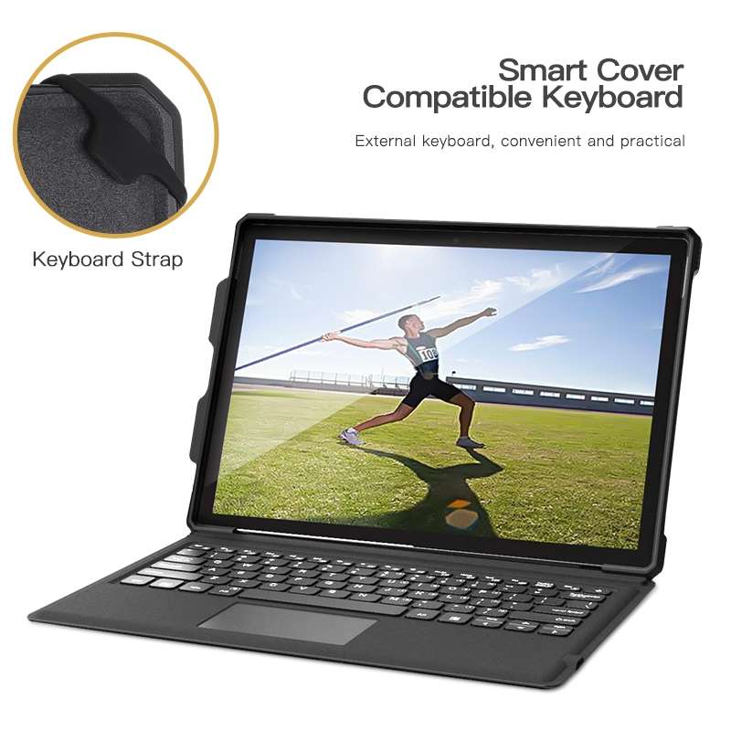 For MicroSoft Surface Pro 4 / 5 / 6 / 7 Armor Kickstand Shockproof Tablet Case(Grey White)