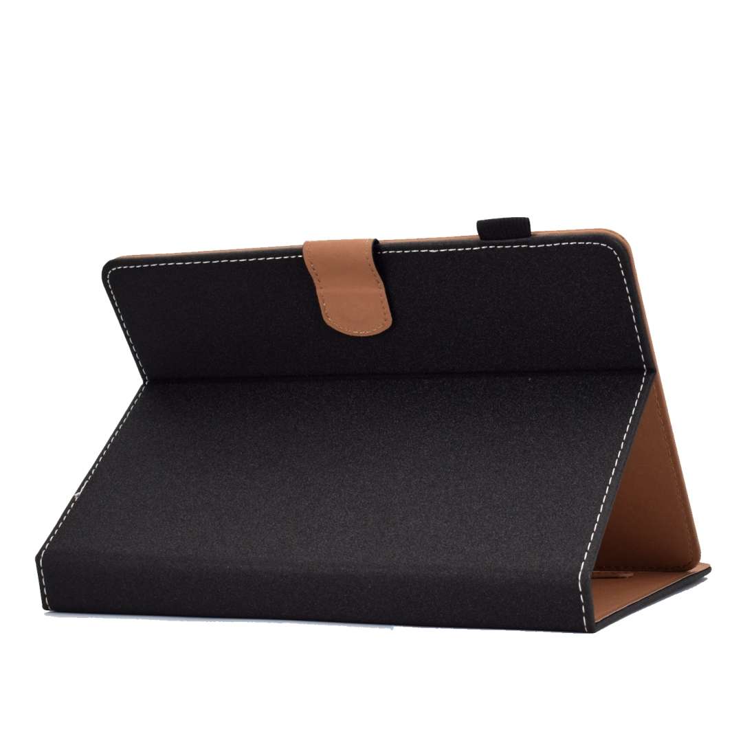 For 7 inch Solid Color Tablet PC Universal Magnetic Horizontal Flip Leather Case with ... (Black)
