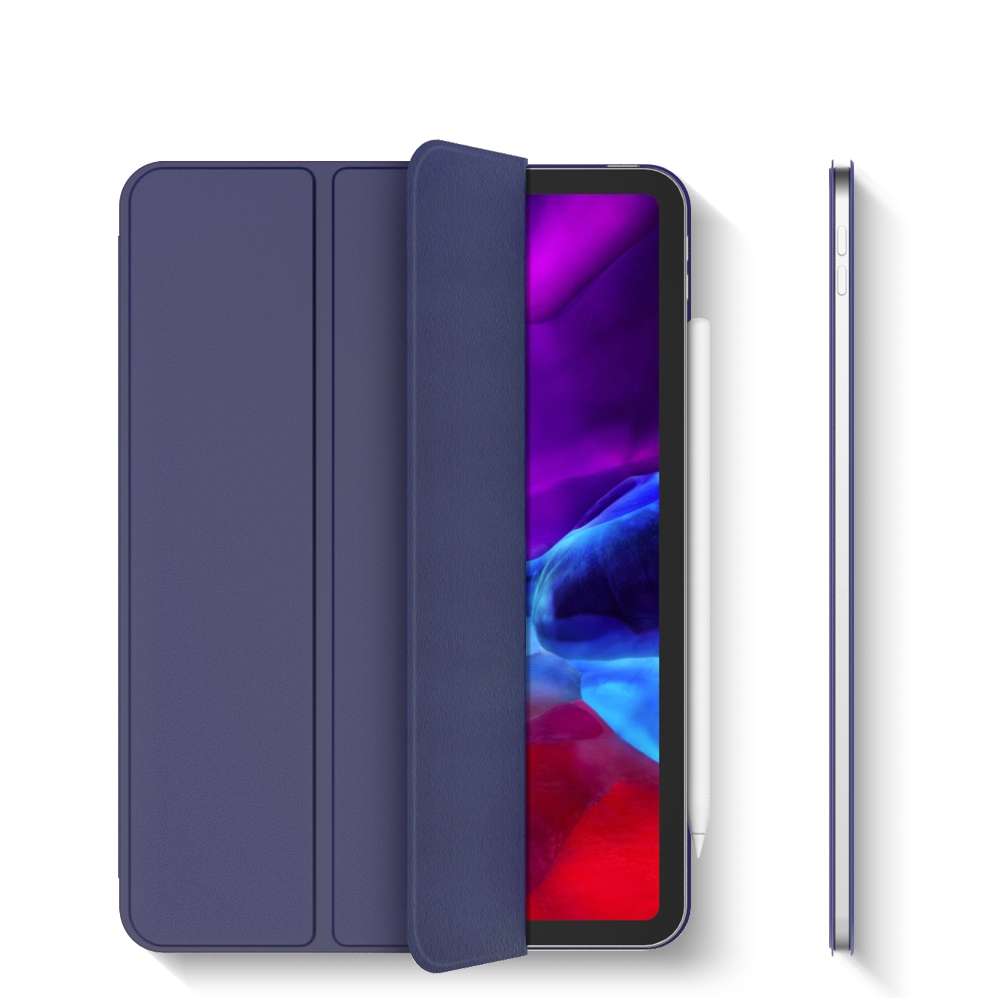 For iPad Pro 11 (2020) Horizontal Flip Ultra-thin Double-sided Clip Magnetic PU Le ... (Navy Blue)