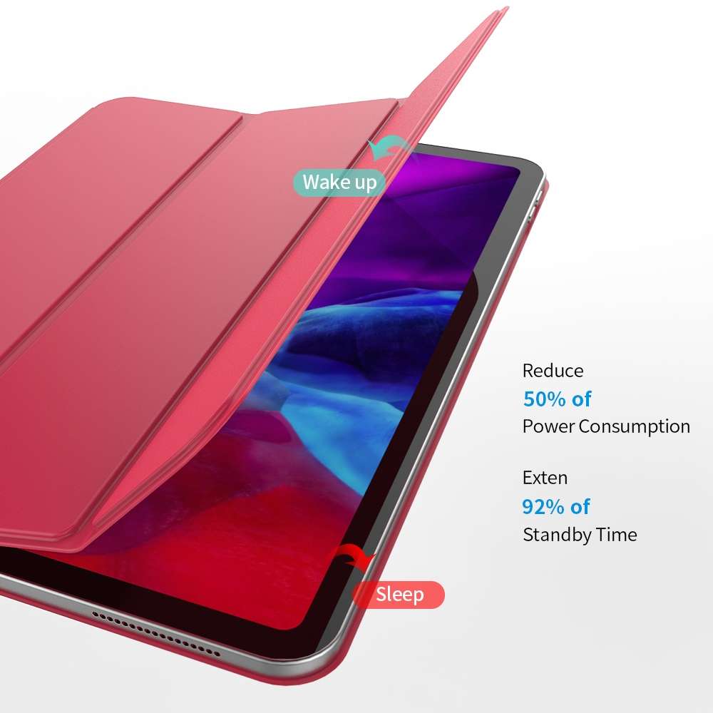 For iPad Pro 11 (2020) Horizontal Flip Ultra-thin Double-sided Clip Magnetic PU Leather ... (Red)