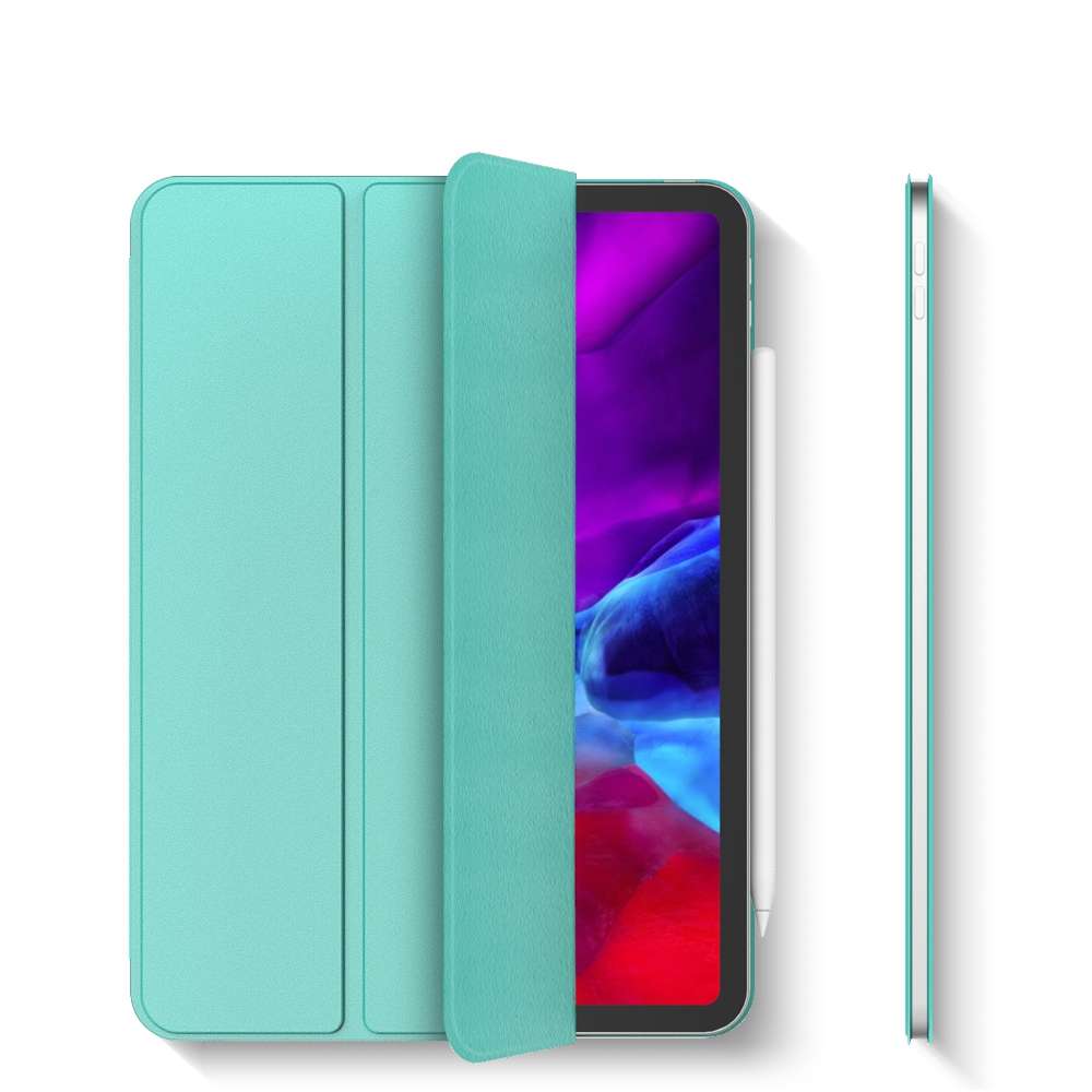 For iPad Pro 11 (2020) Horizontal Flip Ultra-thin Double-sided Clip Magnetic PU L ... (Mint Green)