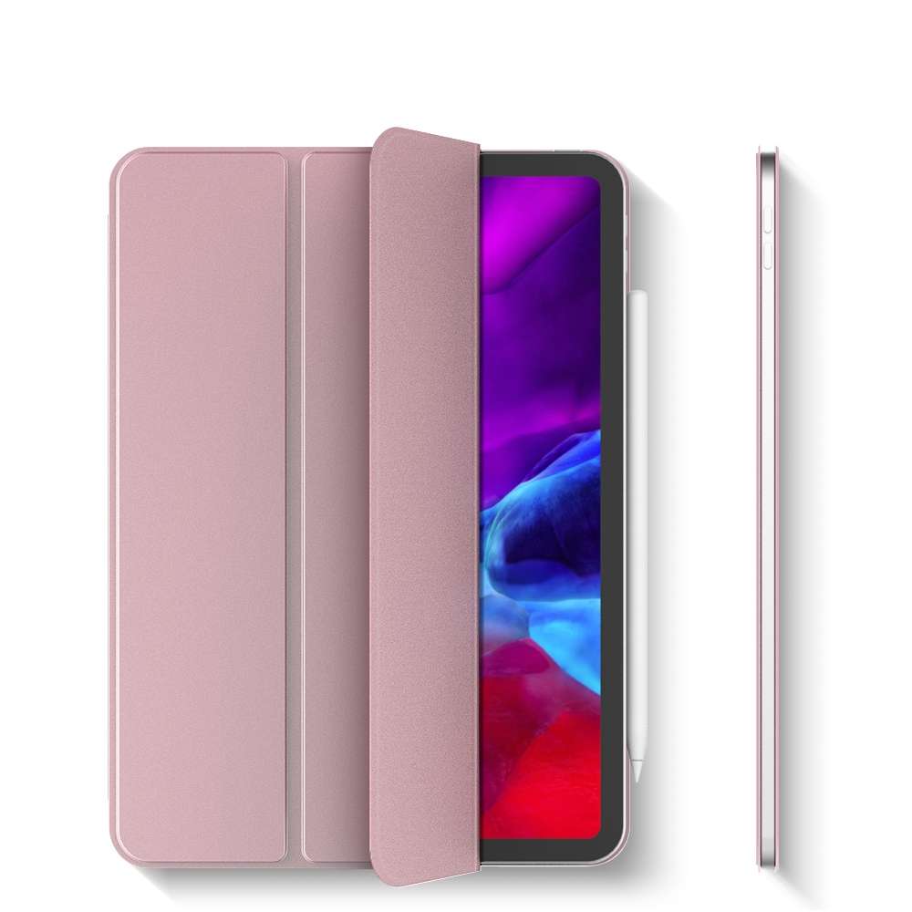 For iPad Pro 11 (2020) Horizontal Flip Ultra-thin Double-sided Clip Magnetic PU Lea ... (Rose Red)