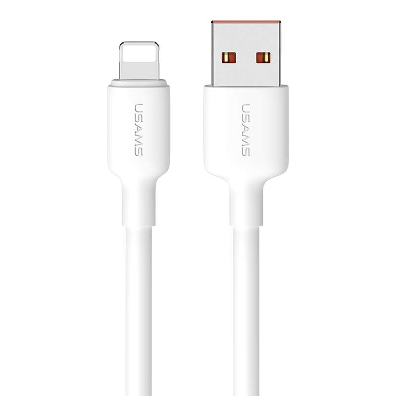 USAMS US-SJ606 U84 2.4A USB to 8 Pin Charging Data Cable, Cable Length:3m(White)