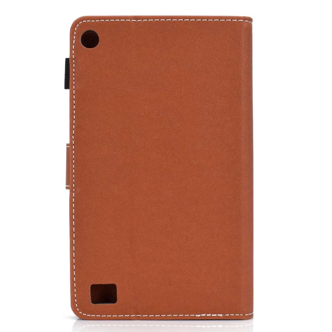 For Kindle Fire 7(2015/2017/2019) Solid Color Tablet PC Universal Magnetic Horizontal ... (Brown)