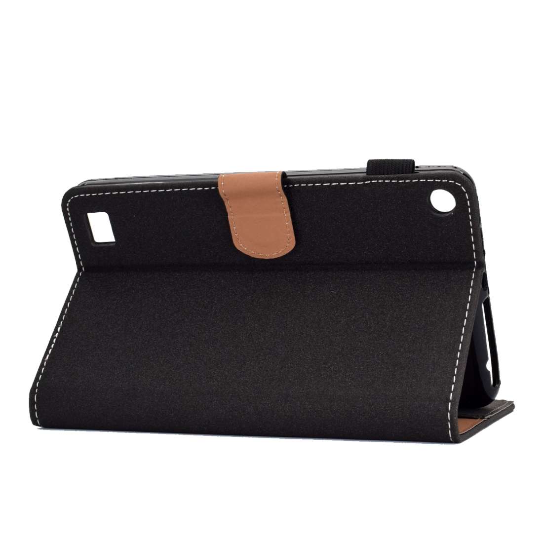 For Kindle Fire 7(2015/2017/2019) Solid Color Tablet PC Universal Magnetic Horizontal ... (Black)