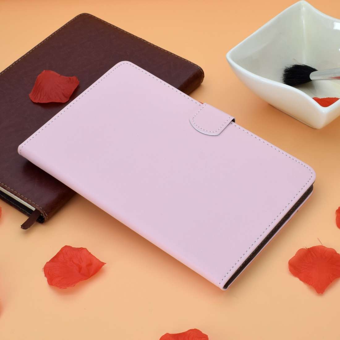 For Kindle Fire 7(2015/2017/2019) Solid Color Tablet PC Universal Magnetic Horizontal F ... (Pink)