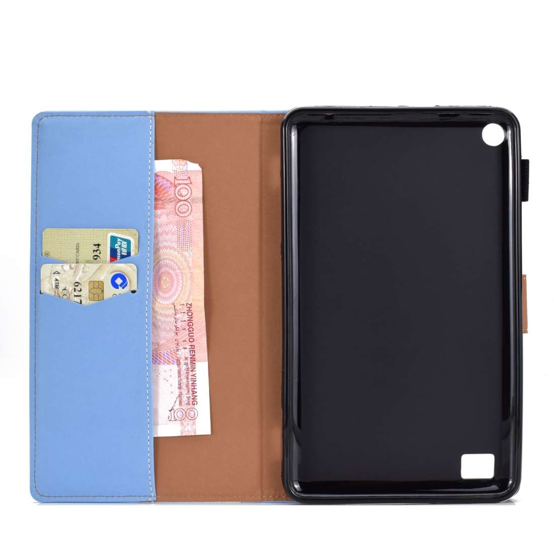 For Kindle Fire 7(2015/2017/2019) Solid Color Tablet PC Universal Magnetic Horizontal F ... (Blue)