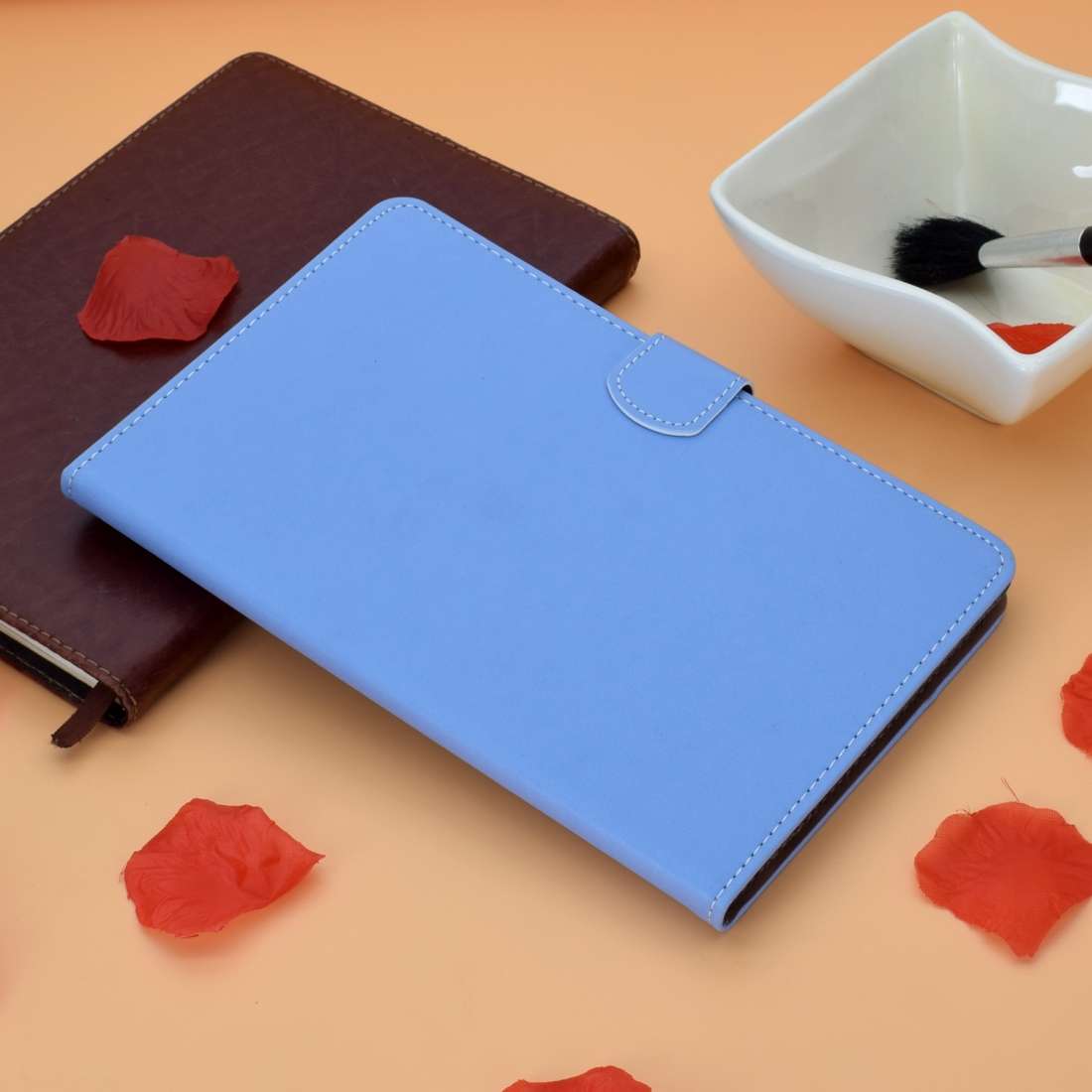 For Kindle Fire 7(2015/2017/2019) Solid Color Tablet PC Universal Magnetic Horizontal F ... (Blue)