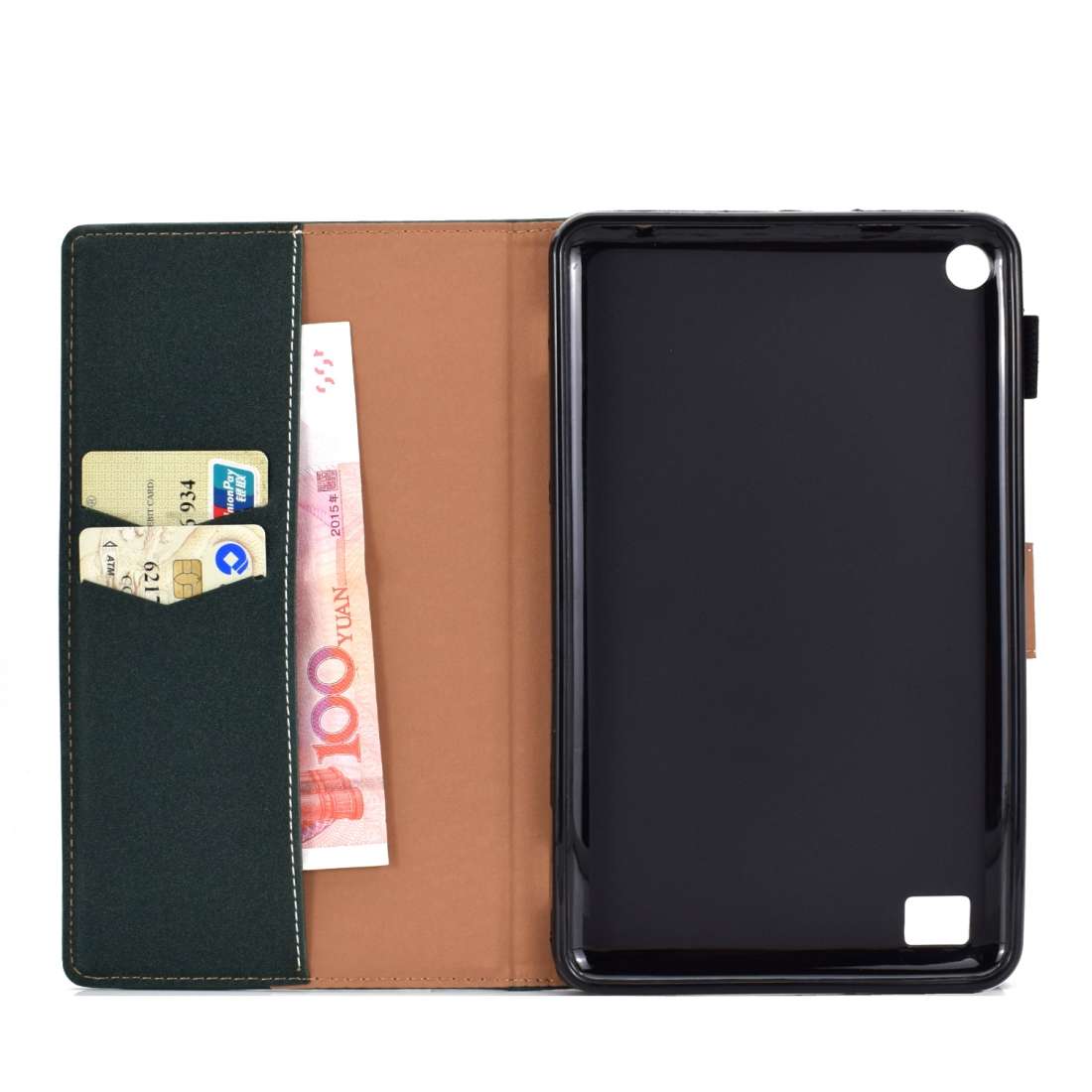 For Kindle Fire 7(2015/2017/2019) Solid Color Tablet PC Universal Magnetic Horizontal ... (Green)
