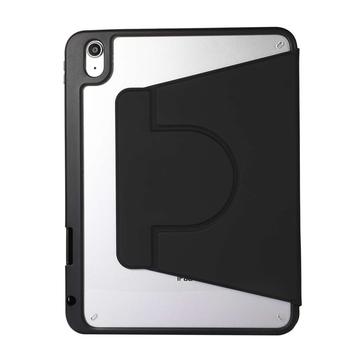 2 in 1 Acrylic Split Rotating Leather Tablet Case For iPad Air 11 2024 / 2022 / 2020 10.9(Black)