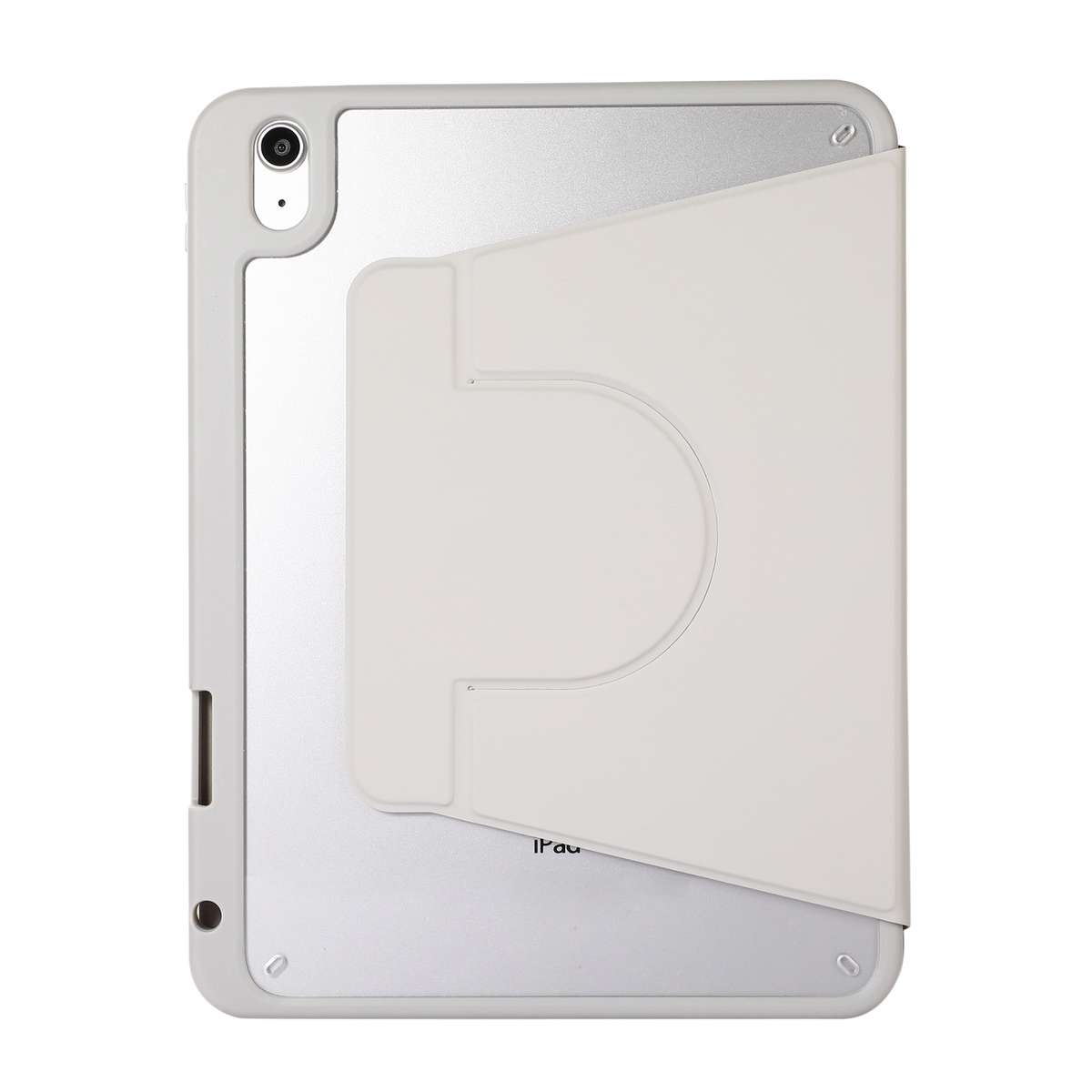 2 in 1 Acrylic Split Rotating Leather Tablet Case For iPad 10.2 2021 / 2020 / 2019(Grey)