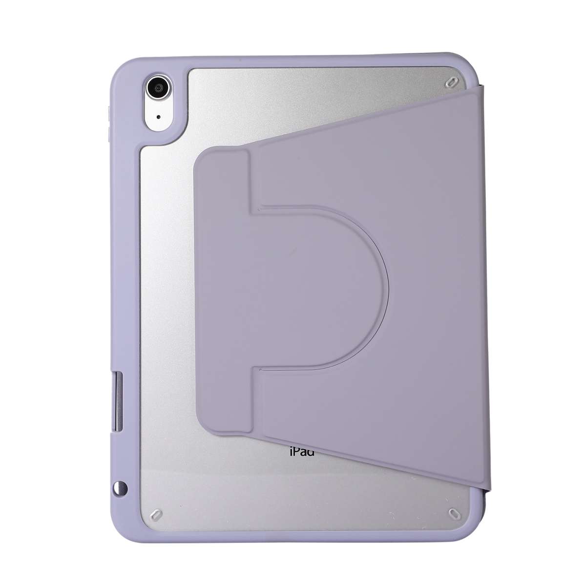 2 in 1 Acrylic Split Rotating Leather Tablet Case For iPad 10.2 2021 / 2020 / 2019(Lavender)