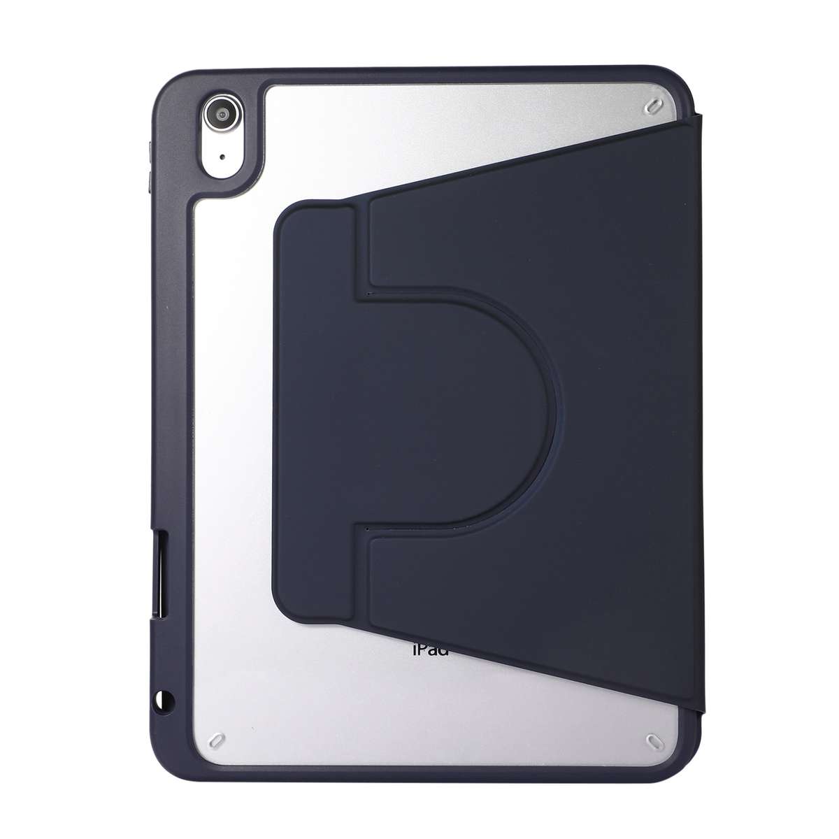 2 in 1 Acrylic Split Rotating Leather Tablet Case For iPad 10.2 2021 / 2020 / 2019(Dark Blue)
