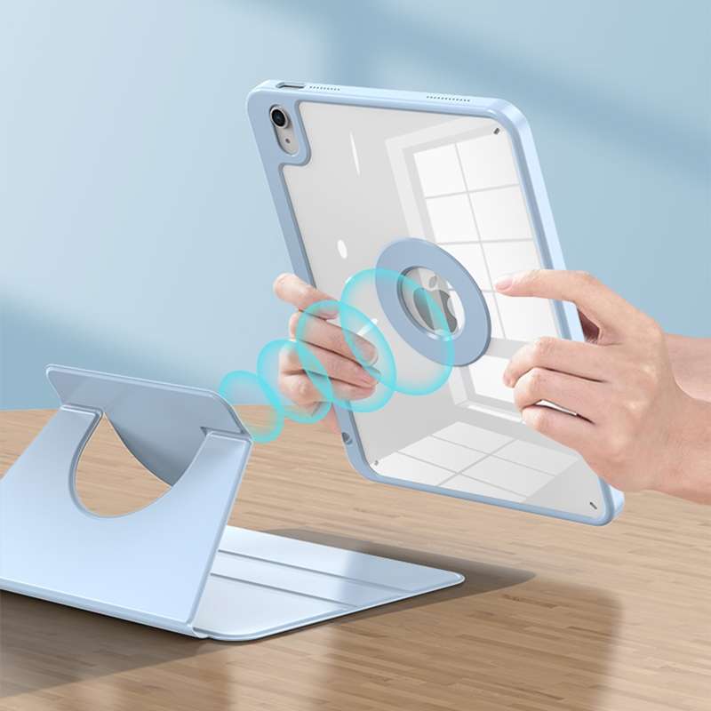 2 in 1 Acrylic Split Rotating Leather Tablet Case For iPad 10.2 2021 / 2020 / 2019(Black)