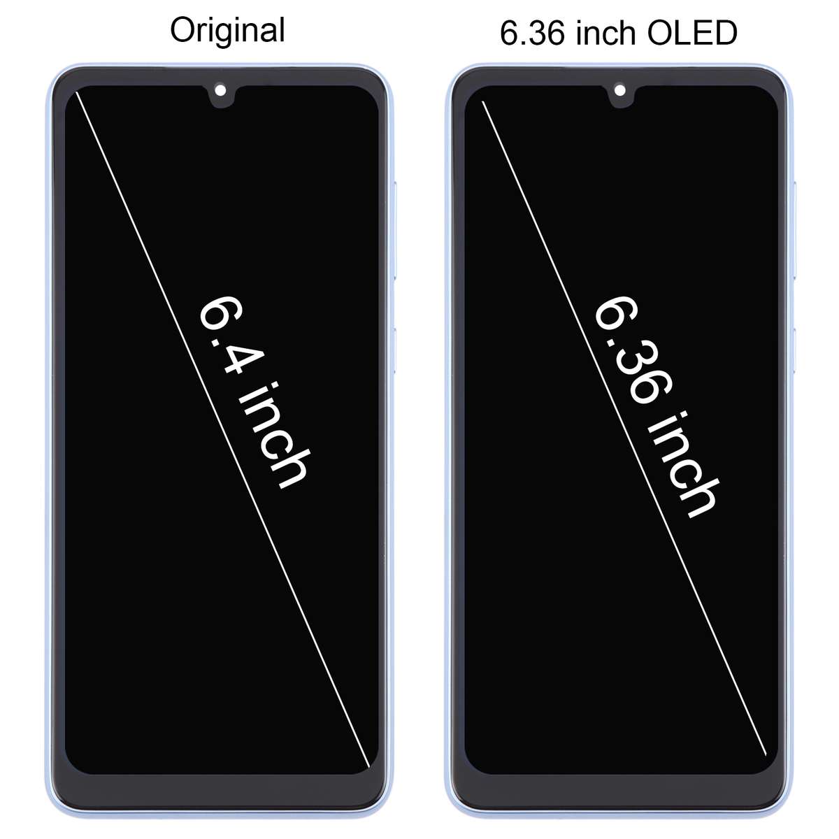 For Samsung Galaxy A33 5G SM-A336 6.36 inch OLED LCD Screen Digitizer Full Assembly with Frame (Whit