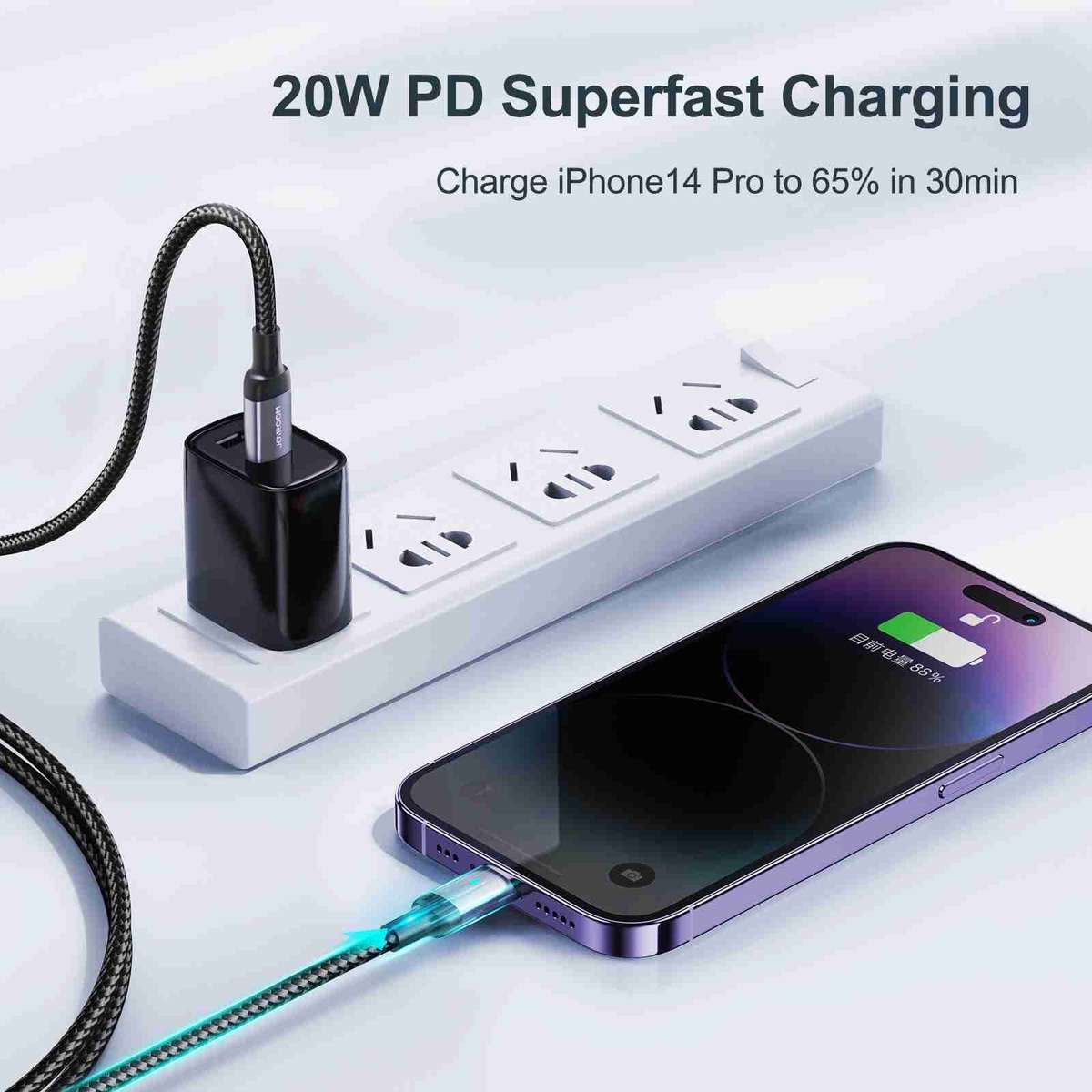 JOYROOM S-CL020A10 Extraordinary Series 30W USB-C / Type-C to 8 Pin Fast Charging Data ... (White)