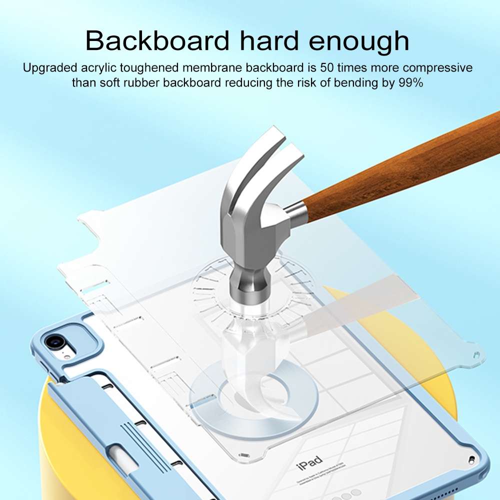 Detachable Rotating Leather Tablet Case For iPad Pro 12.9 2022 / 2020 / 2021 / 2018(White)