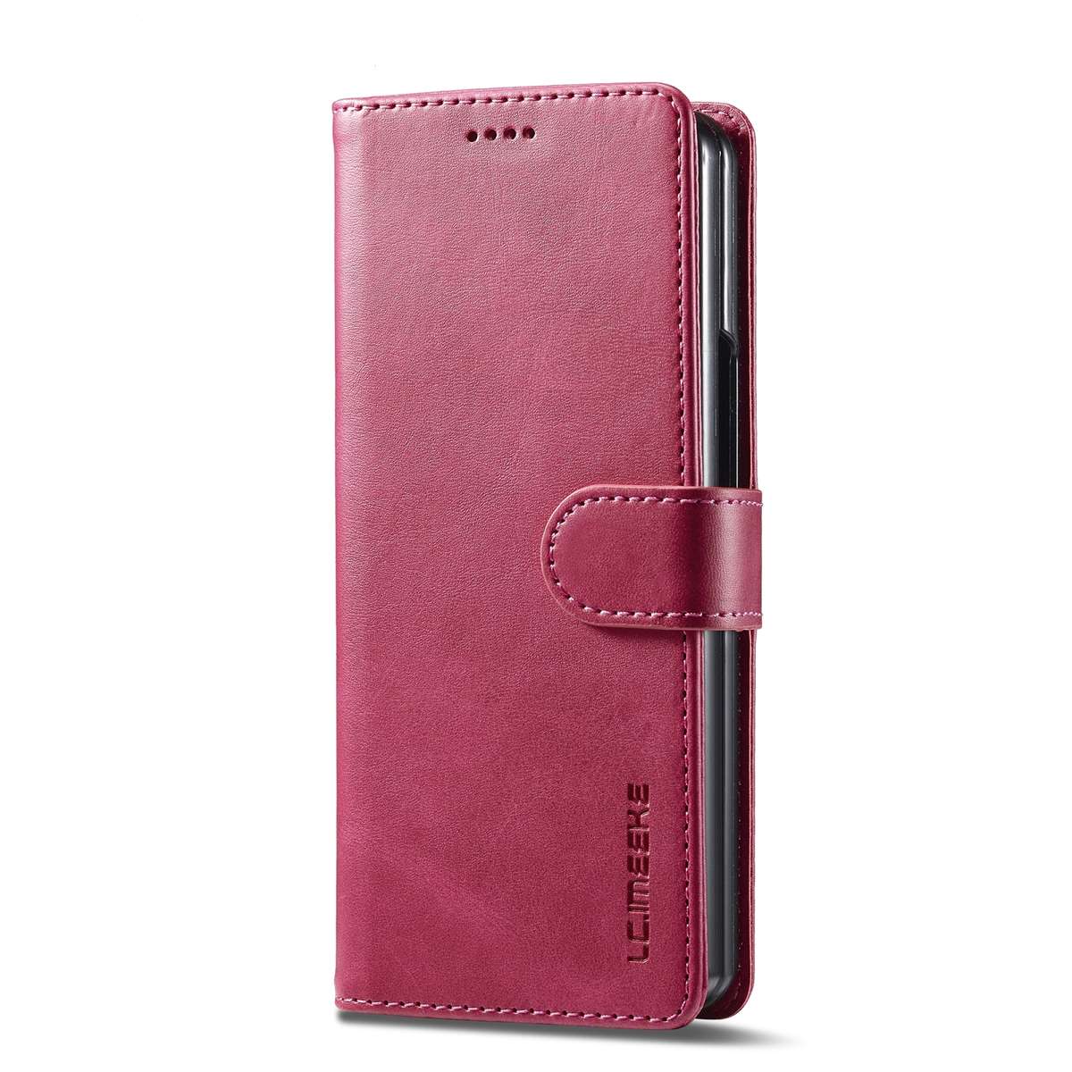 For Samsung Galaxy Z Fold5 5G LC.IMEEKE Calf Texture Leather Phone Case(Red)