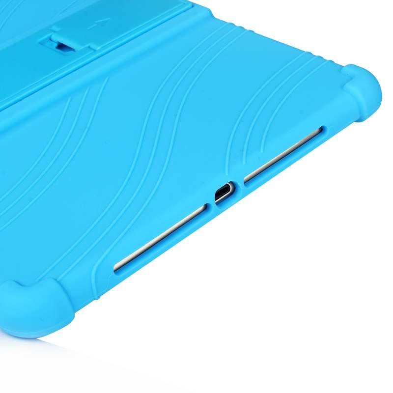 For iPad 6 (9.7 Universal) Tablet PC Silicone Protective Case with Invisible Bracket(Rose Red)