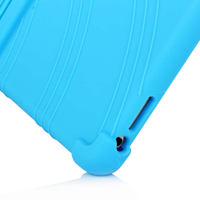 For iPad 6 (9.7 Universal) Tablet PC Silicone Protective Case with Invisible Bracket(Rose Red)