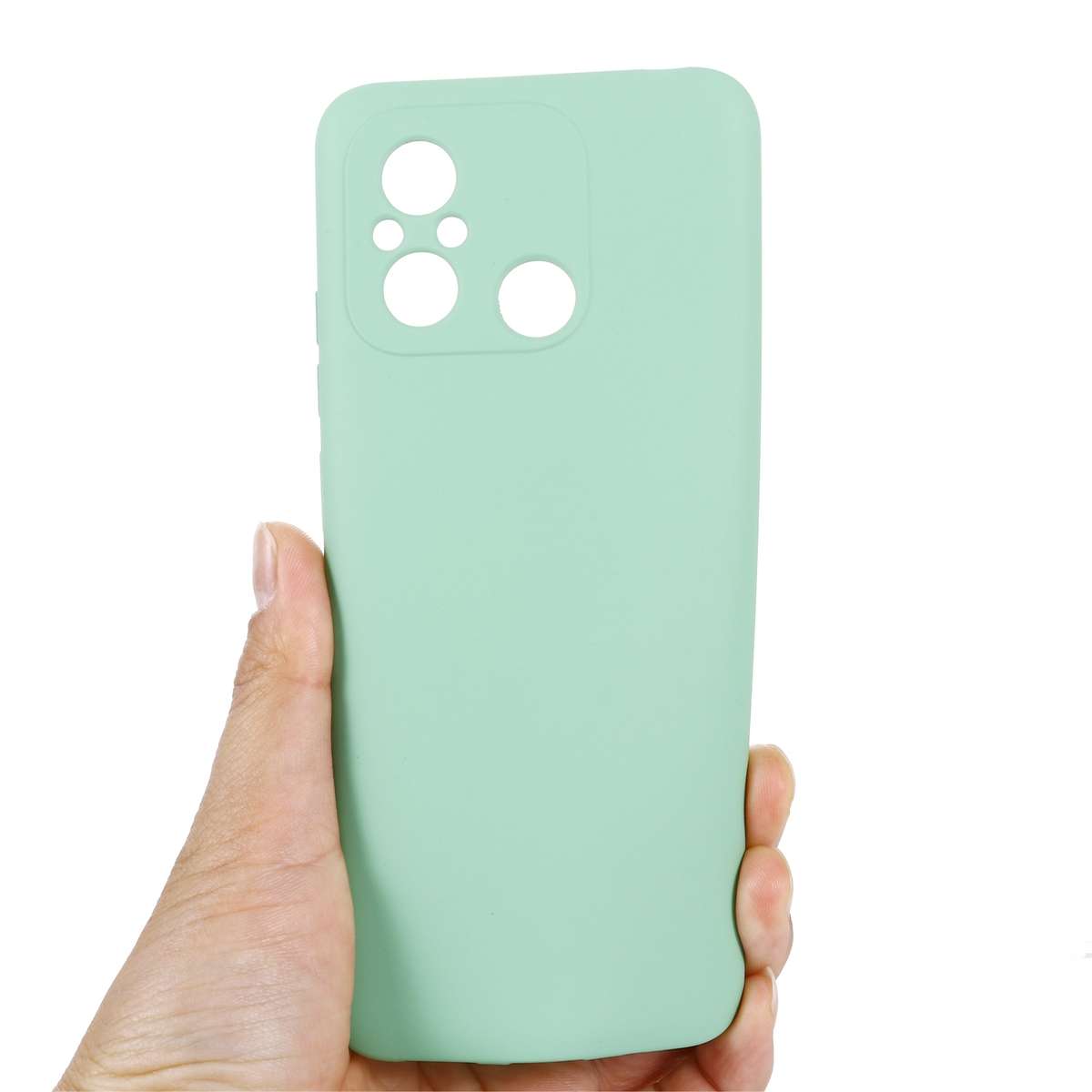For Xiaomi Redmi 12C / 11A / Poco C55 Pure Color Liquid Silicone Shockproof Phone Case(Green)