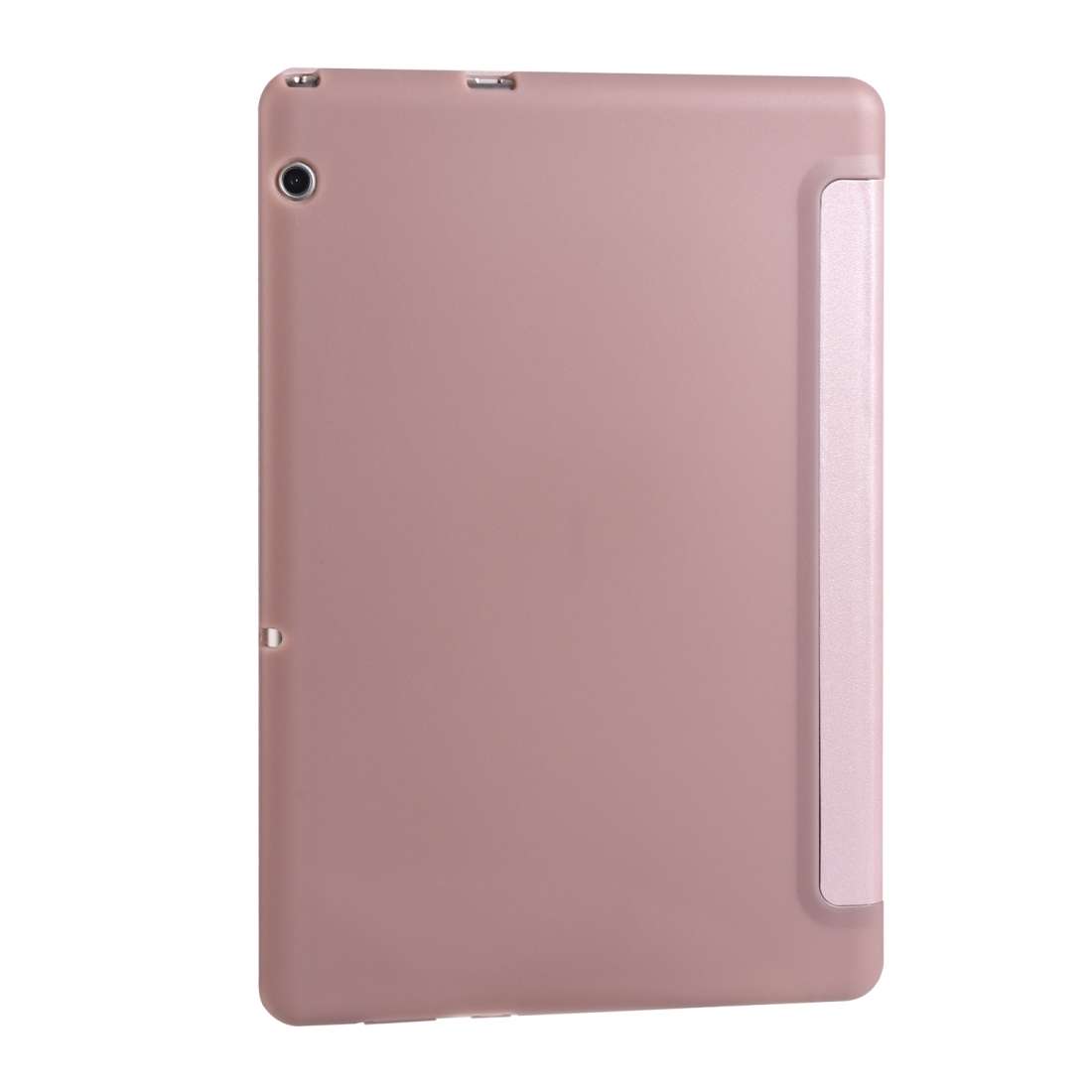 Huawei MediaPad T5 10 inch 3-folding Horizontal Flip PU Leather + Shockproof Honey ... (Rose Gold)