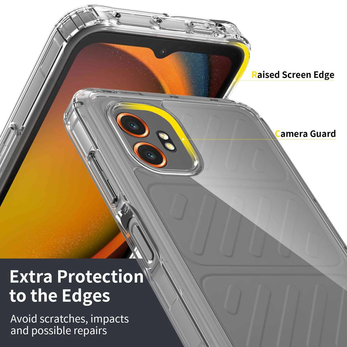 For Samsung Galaxy XCover7 Pro Scratchproof Acrylic TPU Phone Case(Transparent)