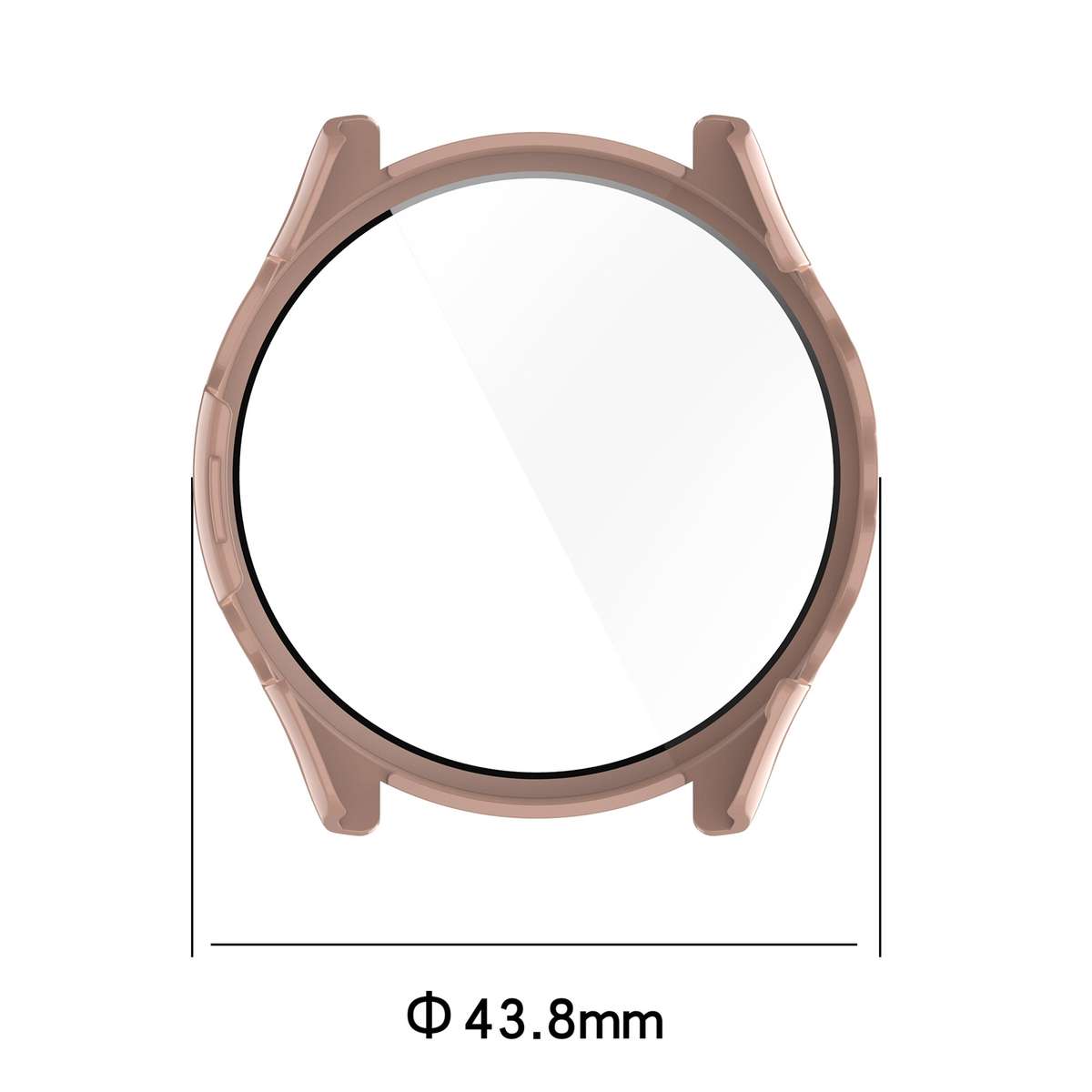 For Garmin Forerunner 265S PC + Tempered Glass Film Integrated Watch Prote ... (Transparent White)