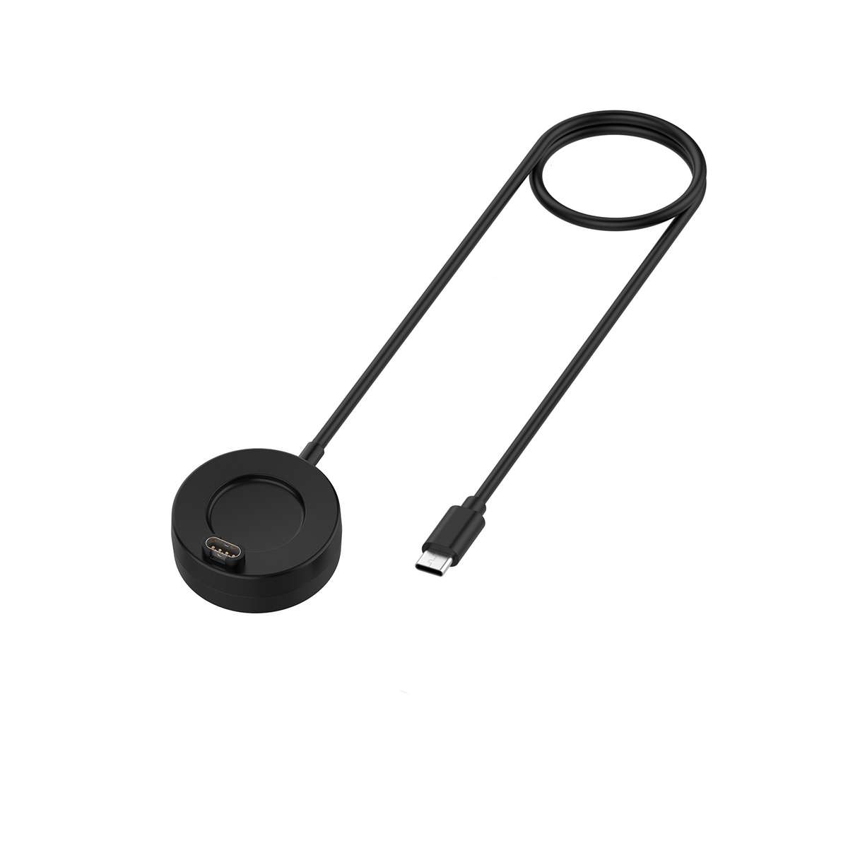 For Garmin Forerunner 265 / 265S / 965 Type-C Interface Universal Disk Base Watch Charger(Black)