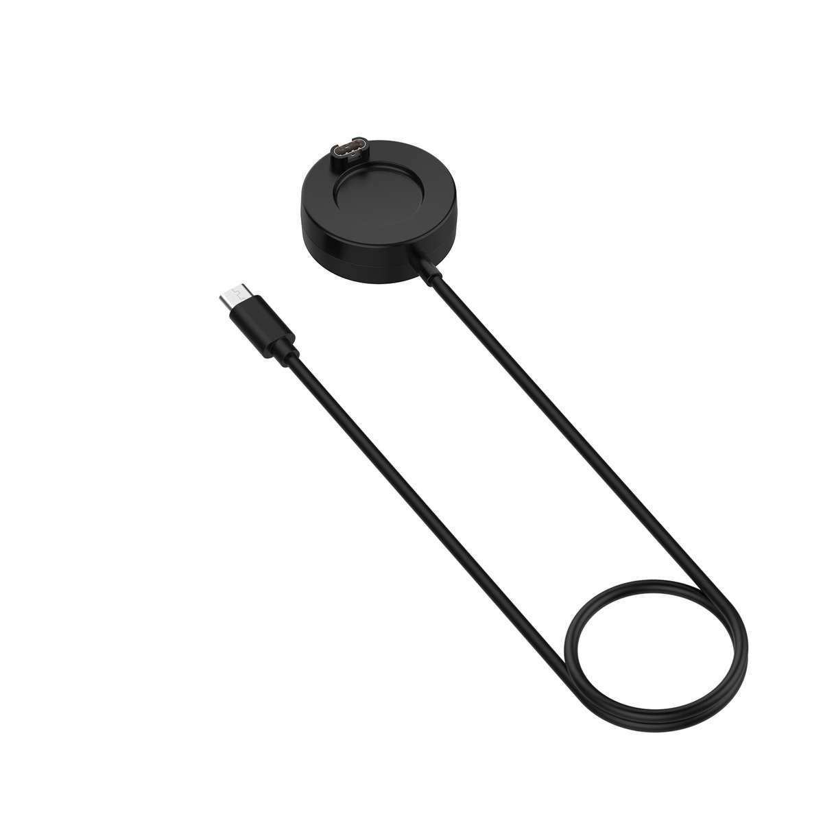 For Garmin Forerunner 265 / 265S / 965 Type-C Interface Universal Disk Base Watch Charger(Black)