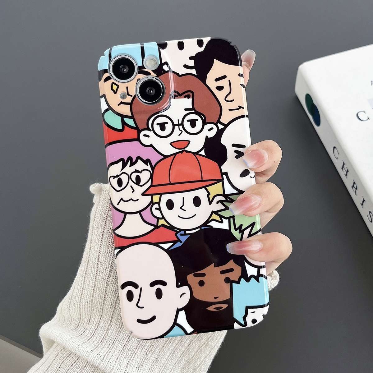 For iPhone XR Precise Hole Glossy PC Phone Case(Color Monster)