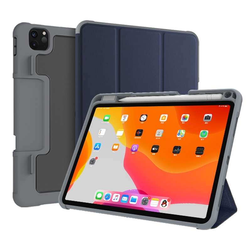 For iPad Pro 11 2022 / 2021 / 2020 Mutural Horizontal Flip Leather Tablet Case wit ... (Dark Blue)