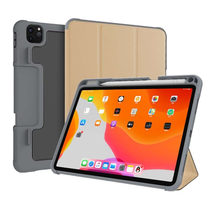 For iPad Pro 11 2022 / 2021 / 2020 Mutural Horizontal Flip Leather Tablet Case with Hol ... (Gold)
