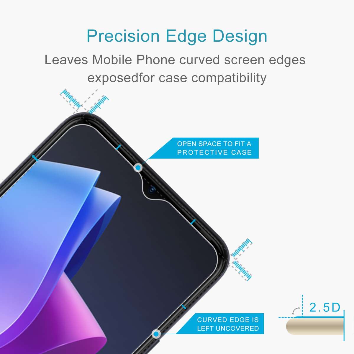 For Tecno Spark 10 5G 50pcs 0.26mm 9H 2.5D Tempered Glass Film