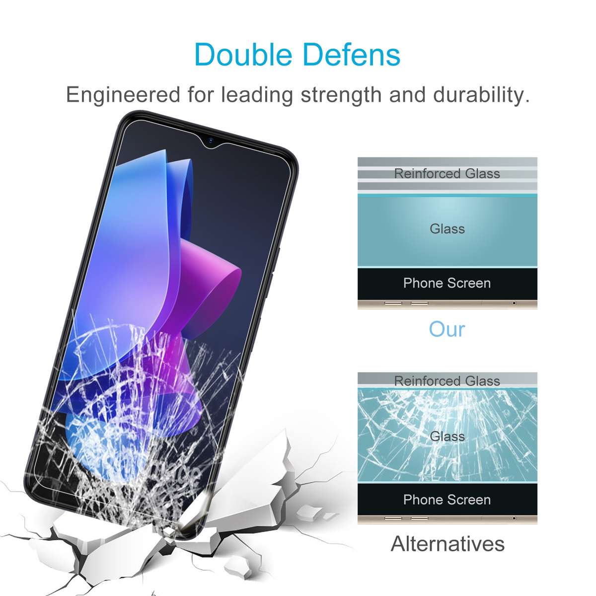 For Tecno Spark 10 5G 50pcs 0.26mm 9H 2.5D Tempered Glass Film
