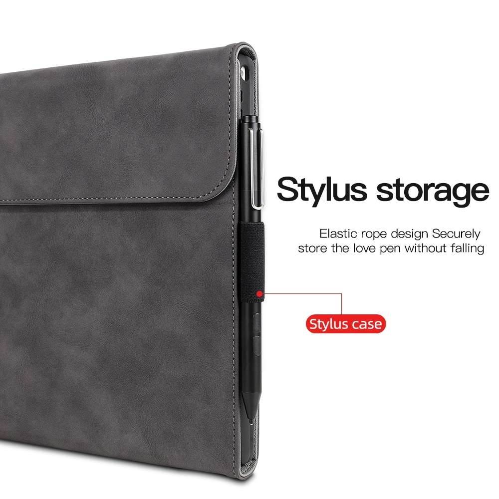 For Microsoft Surface Pro 7+ / 7 / 6 / 5 / 4 Sheepskin All-Inclusive Shockproof Protec ... (Brown)