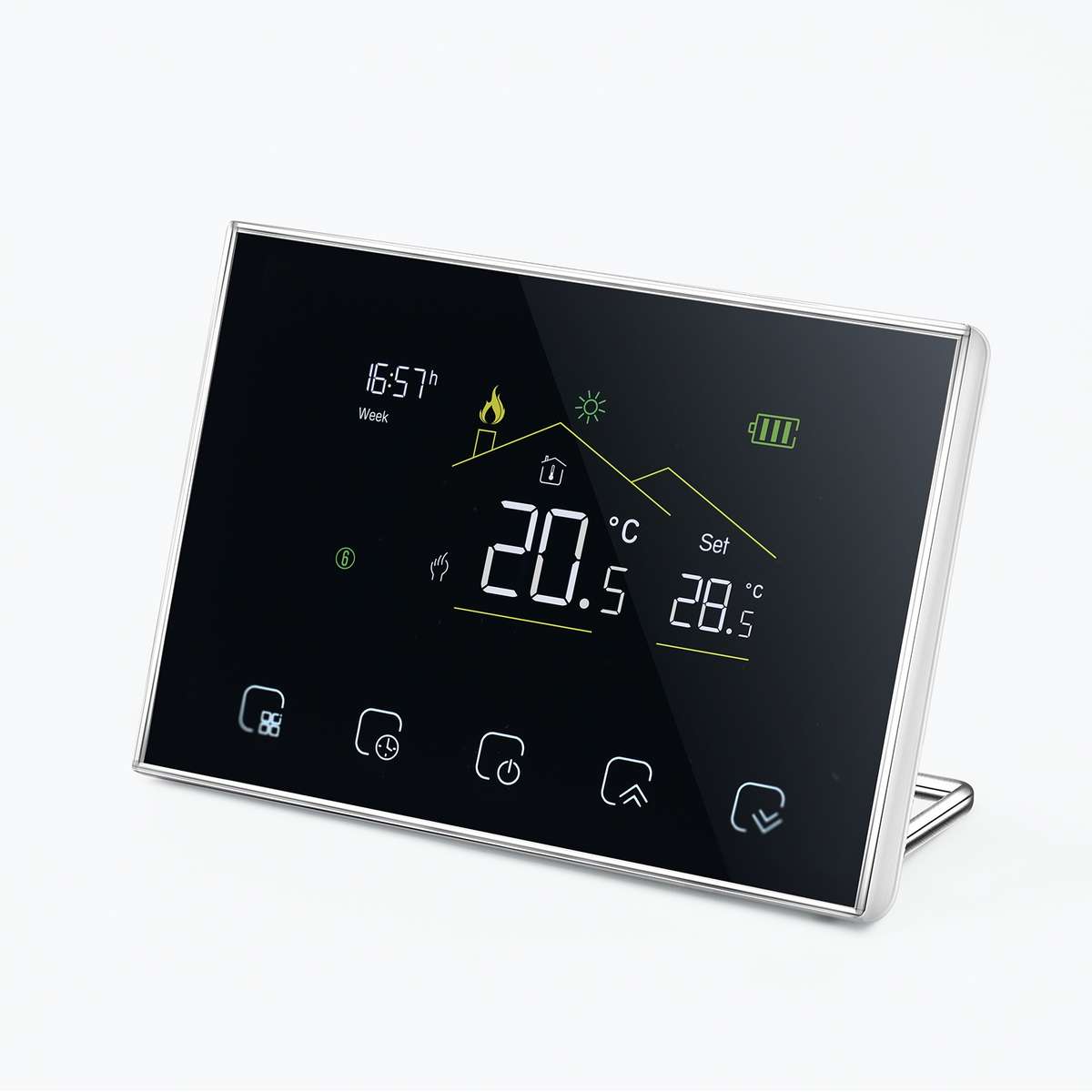 BHT-8000RF-VA- GCW Wireless Smart LED Screen Thermostat With WiFi, Specification:Boiler Heating