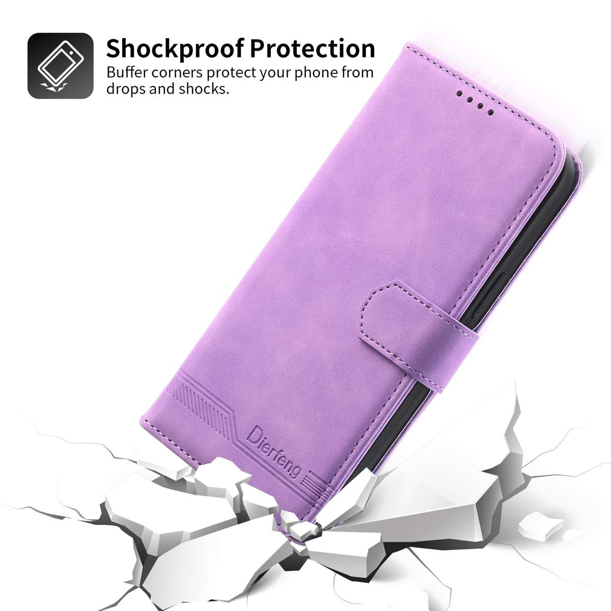 For Samsung Galaxy Z Fold4 5G Dierfeng Dream Line TPU + PU Leather Phone Case(Purple)