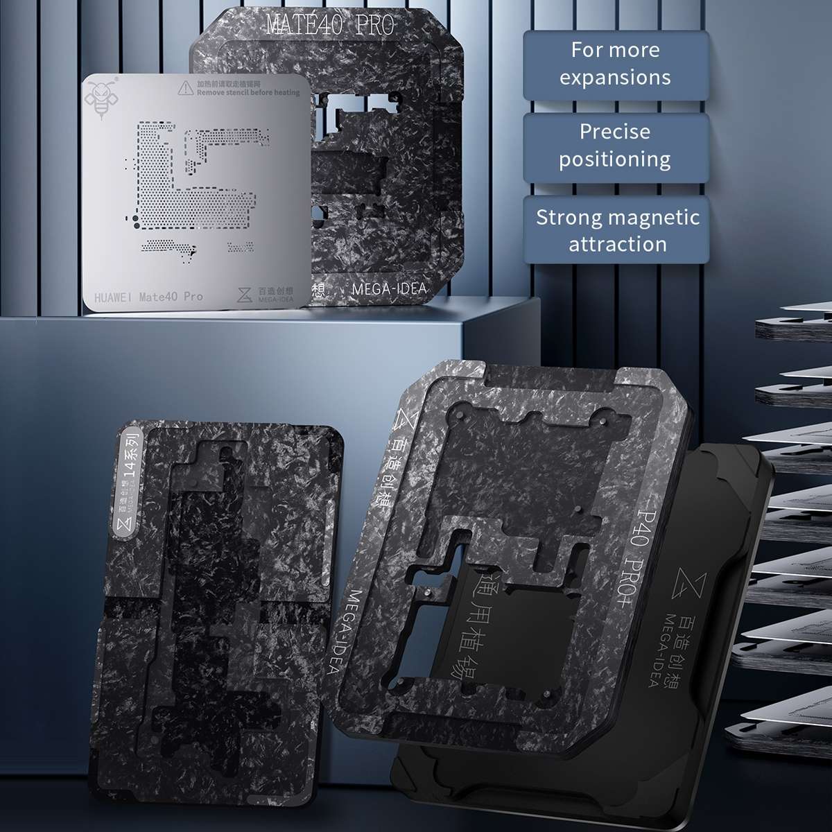 For Huawei Mate 40 Pro+ Qianli Mega-idea Multi-functional Middle Frame Positioning BGA Reballing Pla